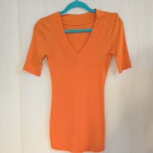 Express Tee Shirt Longer Orange Small